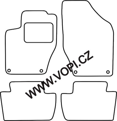 Přesné gumové koberce béžové / šedé Peugeot 308 SW 2007-2014
